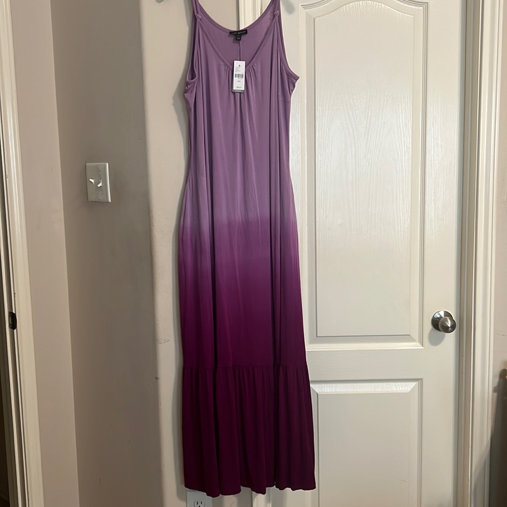 Lane Bryant Sleeveless V Neck Cami Dip Dye Maxi Dress with Pockets Size 22/24